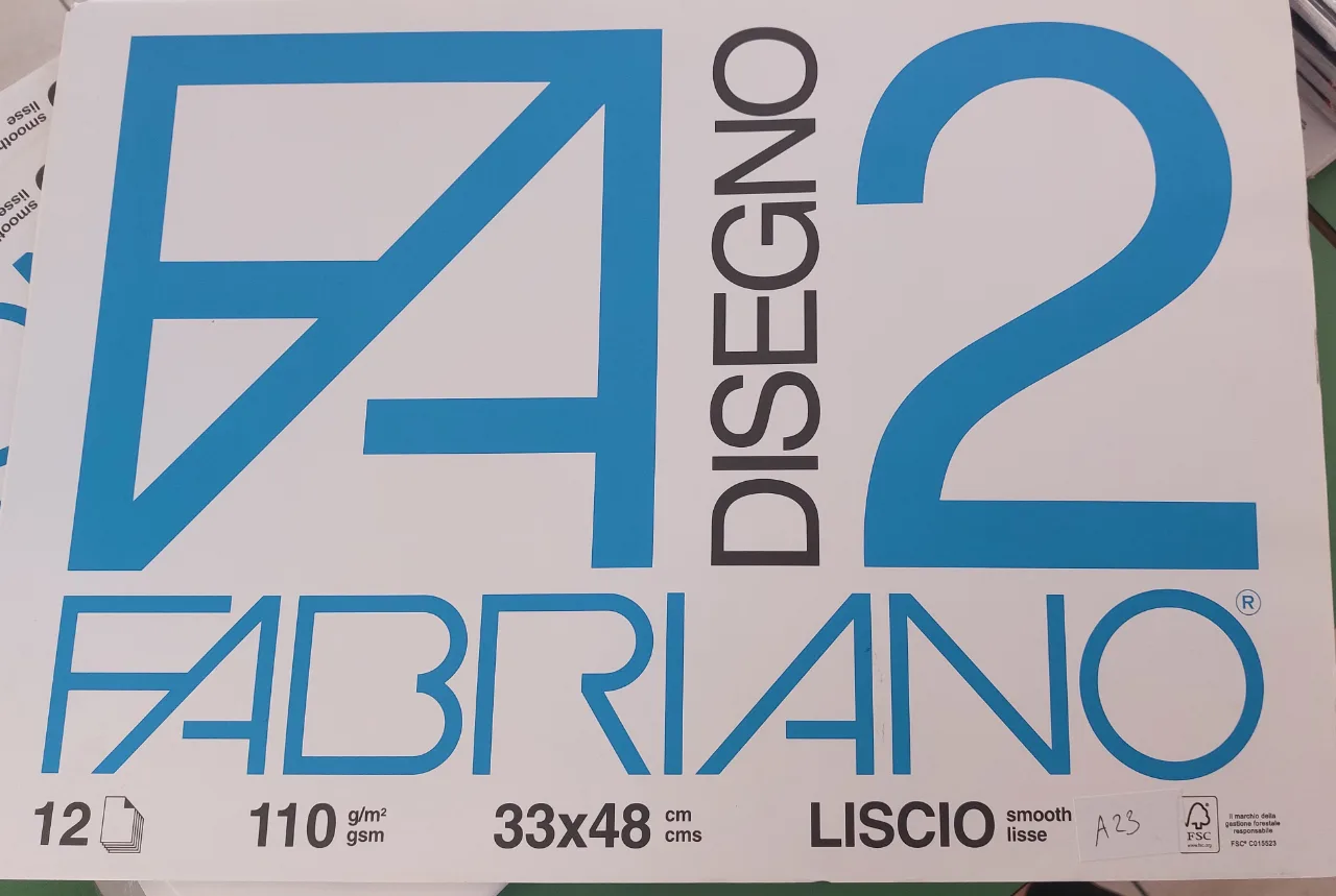 Image of Fogli disegno FA2 Fabriano 33x48 110g/m2 liscio bianco