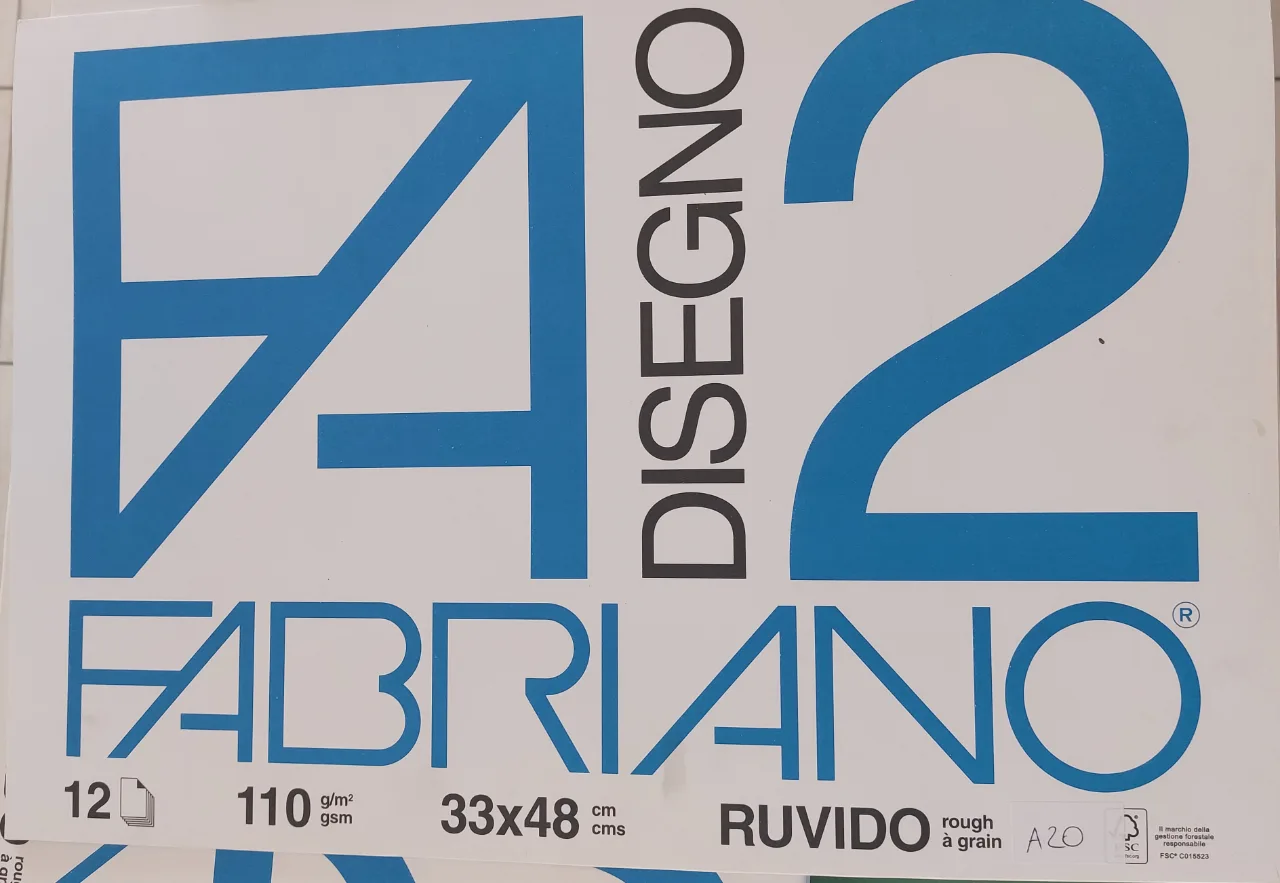 Image of Fogli Fabriano FA2 33x48 ruvido 110 g/m2