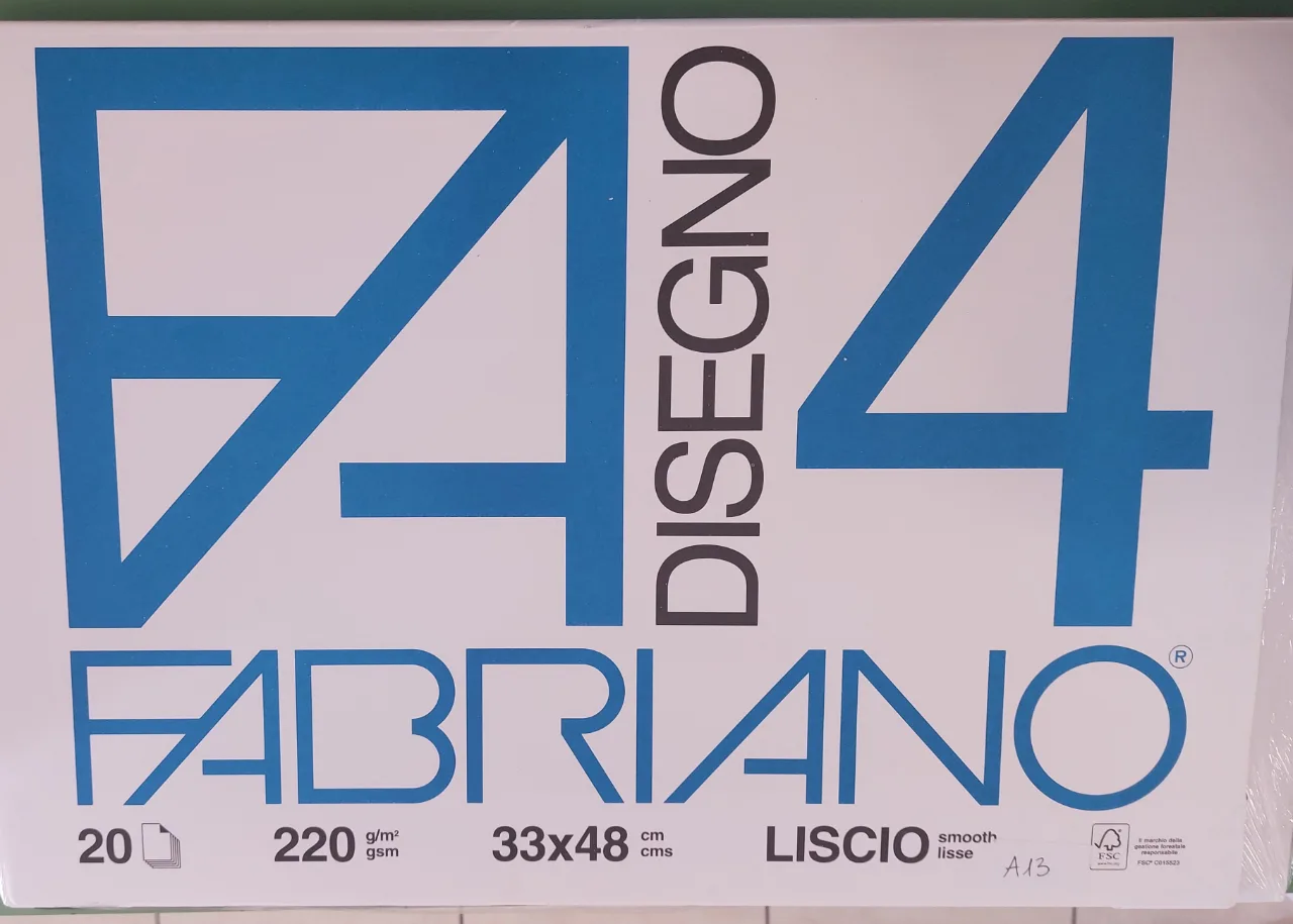 Image of Fogli disegno FA4 Fabriano 33x48 220 g/m2 liscio bianco nuovo
